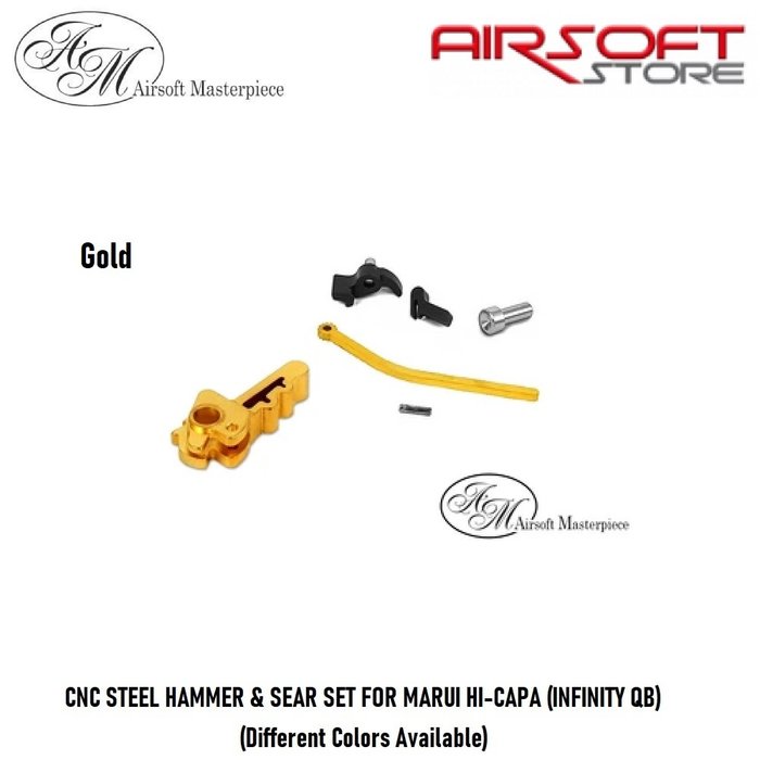 Airsoft Masterpiece CNC STEEL HAMMER & SEAR SET FOR MARUI HI-CAPA (INFINITY QB)