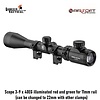 Lancer Tactical Scope 3-9 x 40EG illuminated red and green for 11mm rail
