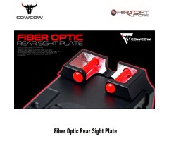 CowCow Technology Fiber Optic Rear Sight Plate
