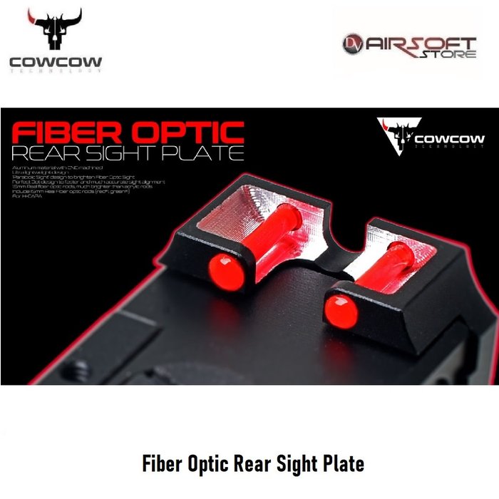 CowCow Technology Fiber Optic Rear Sight Plate