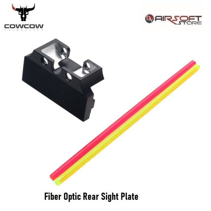CowCow Technology Fiber Optic Rear Sight Plate