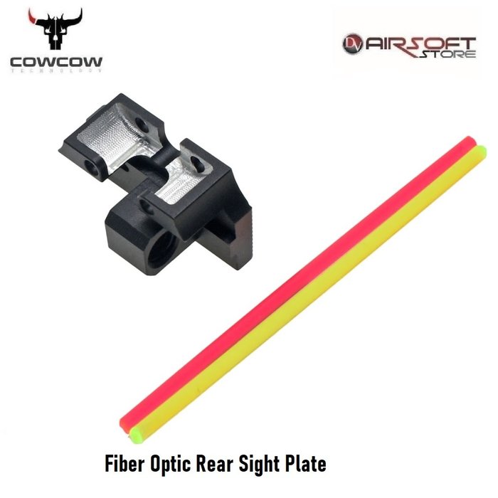 CowCow Technology Fiber Optic Rear Sight Plate