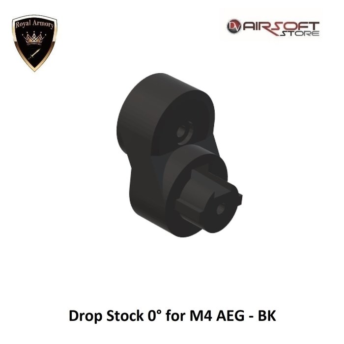 Royal Armory Drop Stock 0° for M4 AEG - BK