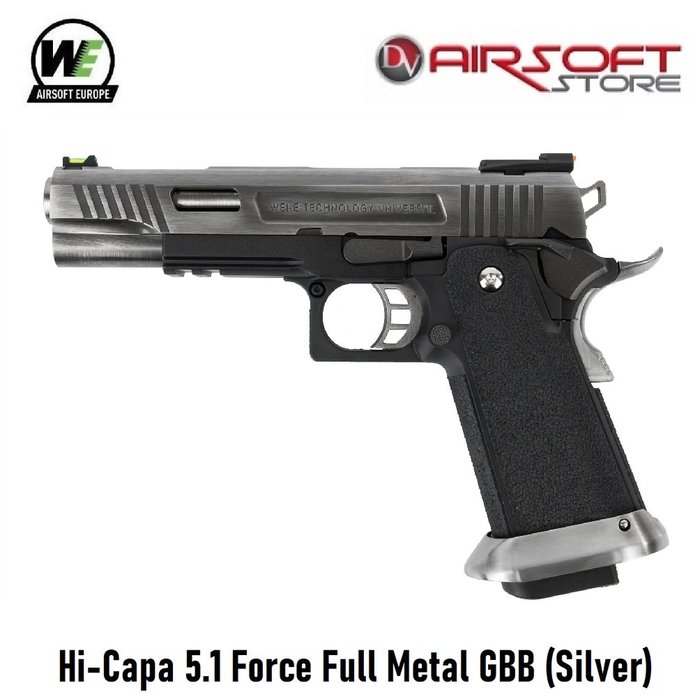 WE (Wei Tech) Hi-Capa 5.1 Force Full Metal GBB (Silver)