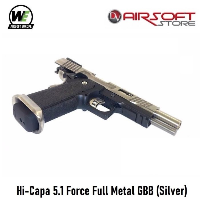 WE (Wei Tech) Hi-Capa 5.1 Force Full Metal GBB (Silver)