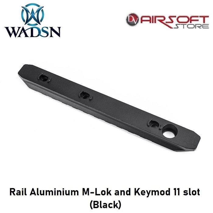 WADSN Rail Aluminium M-Lok and Keymod 11 slot (Black)