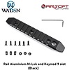 WADSN Rail Aluminium M-Lok and Keymod 9 slot (Black)