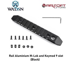 WADSN Rail Aluminium M-Lok and Keymod 9 slot (Black)