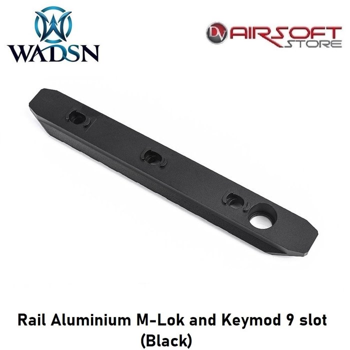 WADSN Rail Aluminium M-Lok and Keymod 9 slot (Black)