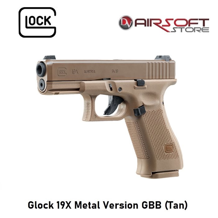 Glock 19X Metal Version GBB (Tan)