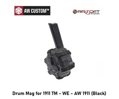 Armorer Works Drum Mag for 1911 TM - WE - AW 1911 (Black)