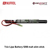 NUPROL 7.4v Lipo Battery 1200 mah slim stick 20C