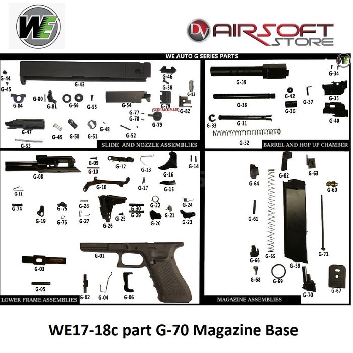 WE (Wei Tech) WE17-18c part G-70 Magazine Base