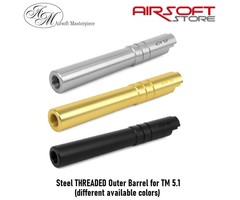 Airsoft Masterpiece Steel THREADED Outer Barrel for TM 5.1