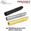 Airsoft Masterpiece Steel THREADED Outer Barrel for TM 4.3