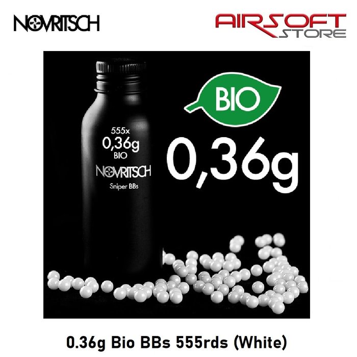 NOVRITSCH 0.36g Bio BBs 555rds (White)