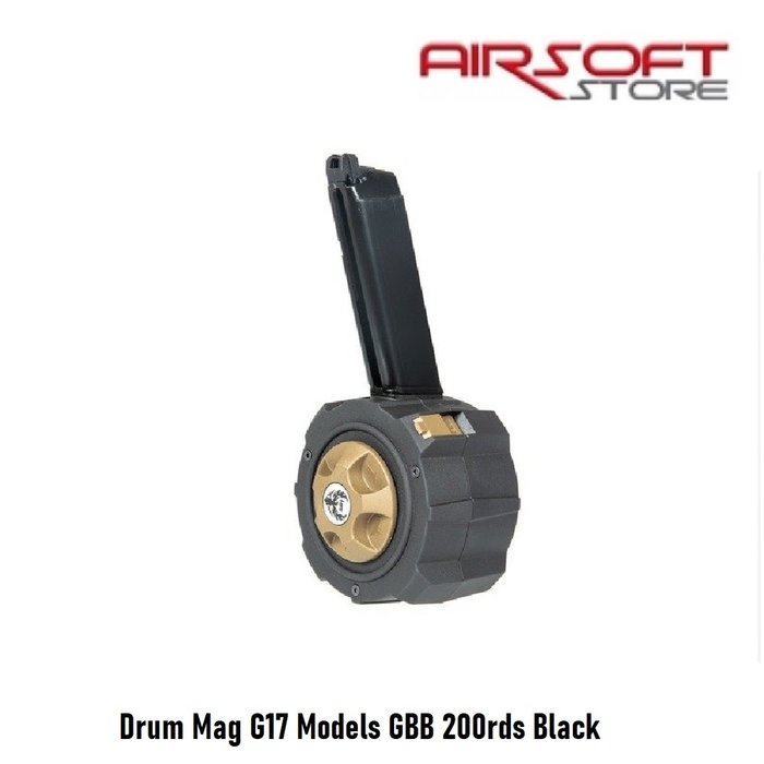 HFC Drum Mag G17 Models GBB 200rds Black