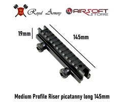 Royal Armory Medium Profile Riser picatinny long 145mm