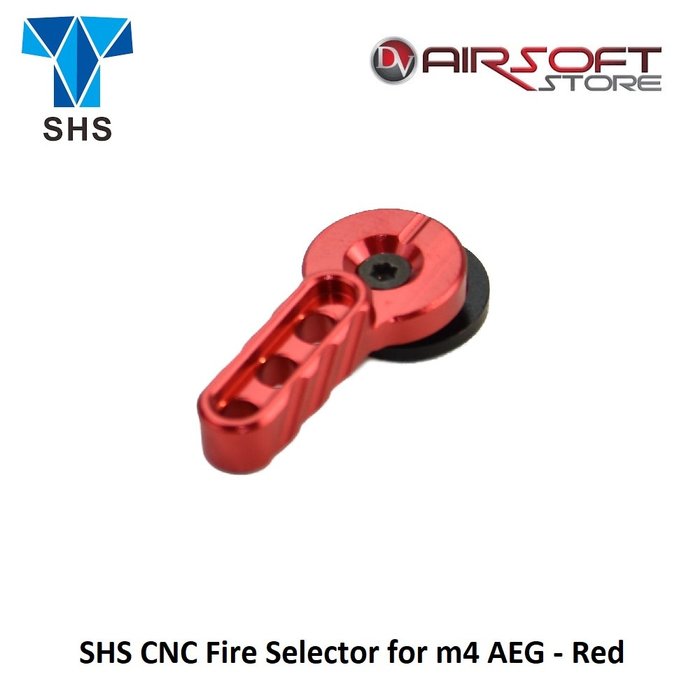 SHS CNC Fire Selector for m4 AEG - Red