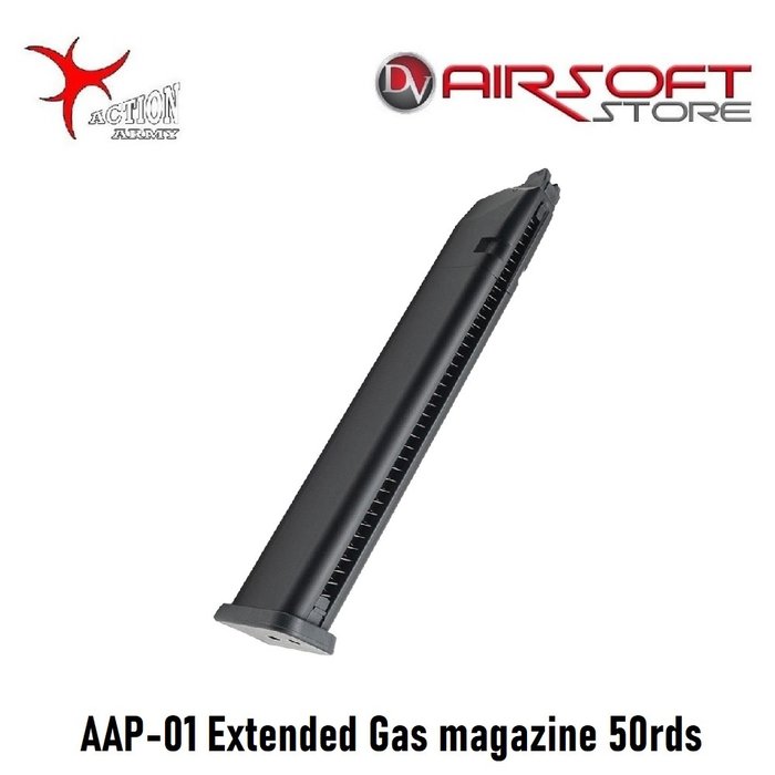 Action Army AAP-01 Extended Gas magazine 50rds