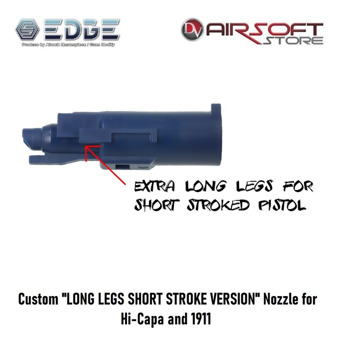 EDGE Custom "LONG LEGS SHORT STROKE VERSION" Nozzle for Hi-Capa and 1911