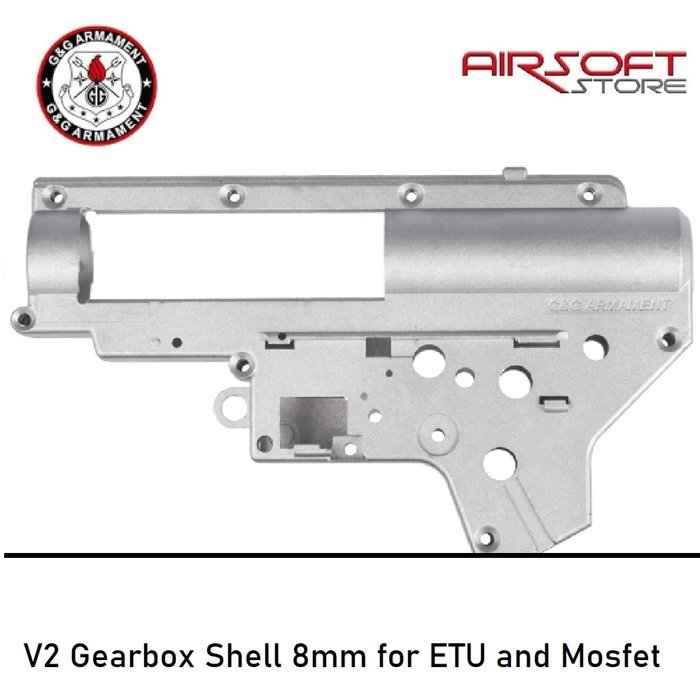 G&G V2 Gearbox Shell 8mm for ETU and Mosfet