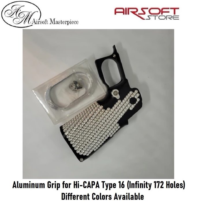 Airsoft Masterpiece Aluminum Grip for Hi-CAPA Type 16 (Infinity 172 Holes)