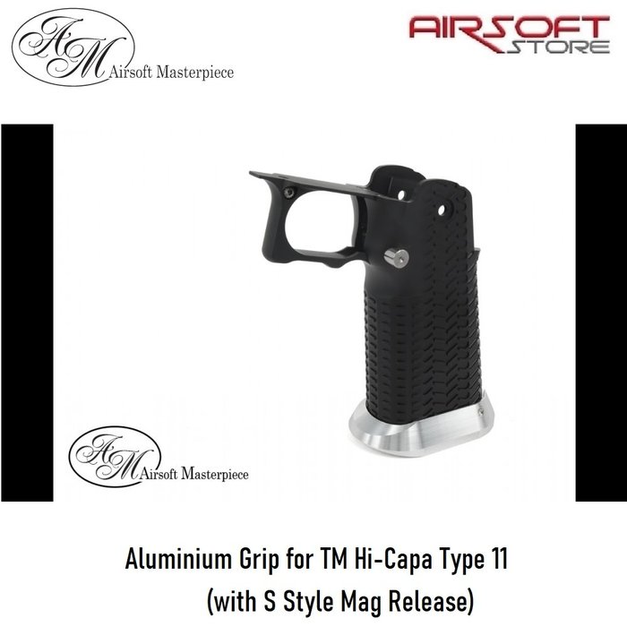 Airsoft Masterpiece Aluminium Grip for TM Hi-Capa Type 11 (with S Style Mag Release)