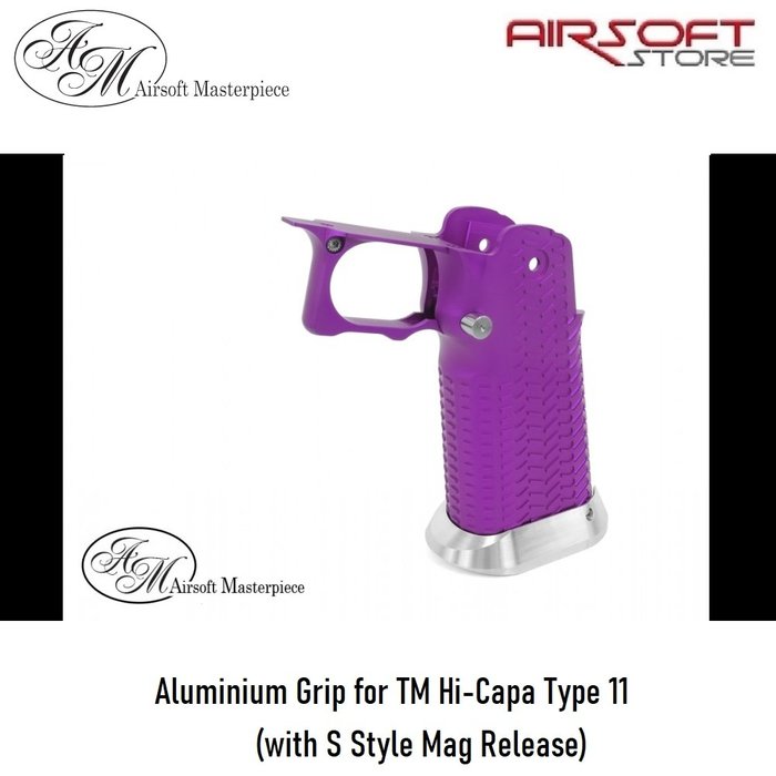 Airsoft Masterpiece Aluminium Grip for TM Hi-Capa Type 11 (with S Style Mag Release)