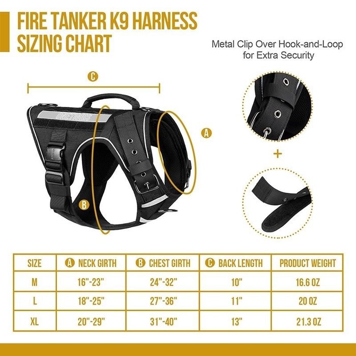 One Tigris FIRE TANKER K9 Harness