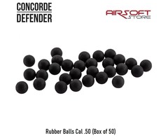 Concorde Defender Rubber Balls Cal .50 (Box of 50)
