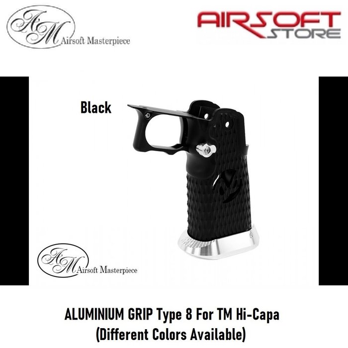 Airsoft Masterpiece ALUMINIUM GRIP Type 8 For TM Hi-Capa