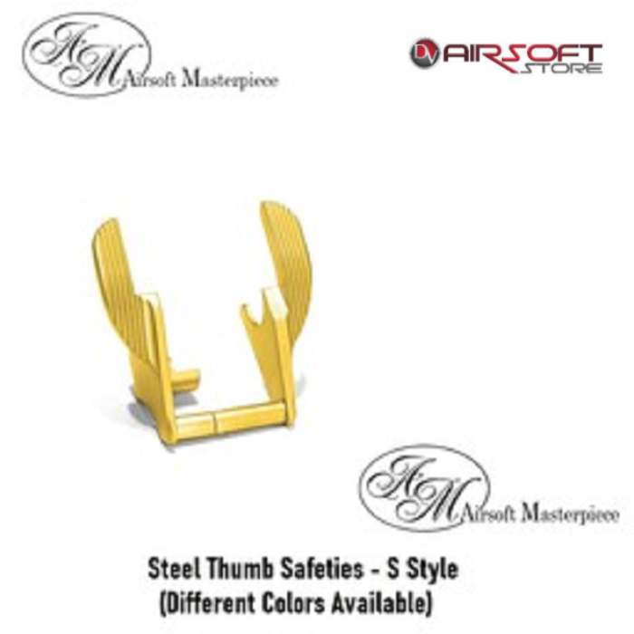 Airsoft Masterpiece Steel Thumb Safeties - S Style
