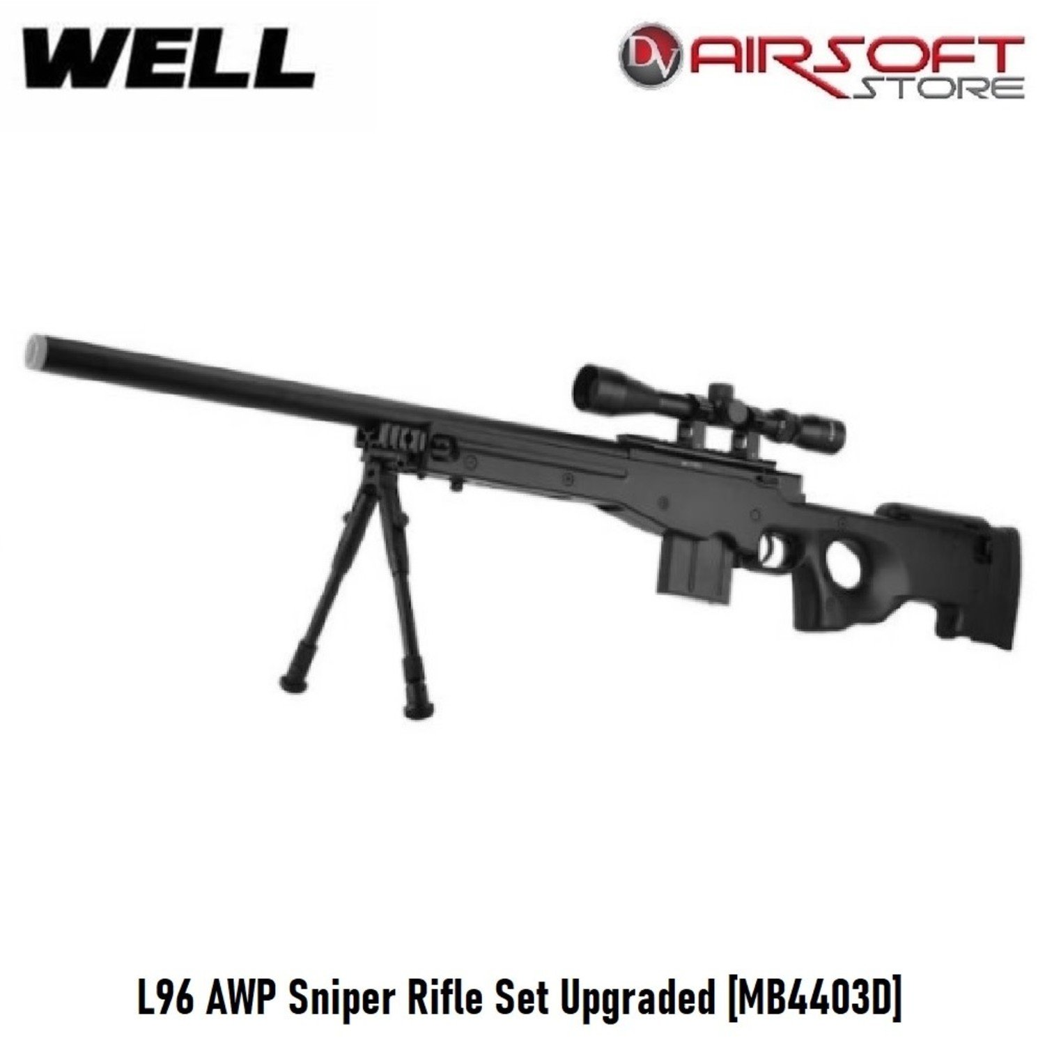 L96 AWP Sniper Rifle Set Upgraded [MB4401D] - Airsoft Store