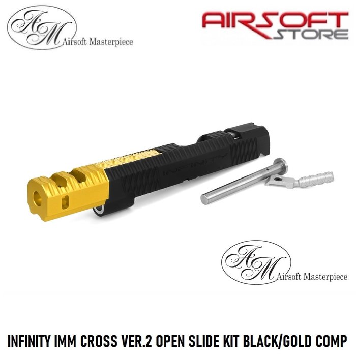 Airsoft Masterpiece INFINITY IMM CROSS VER.2 OPEN SLIDE KIT BLACK/GOLD COMP