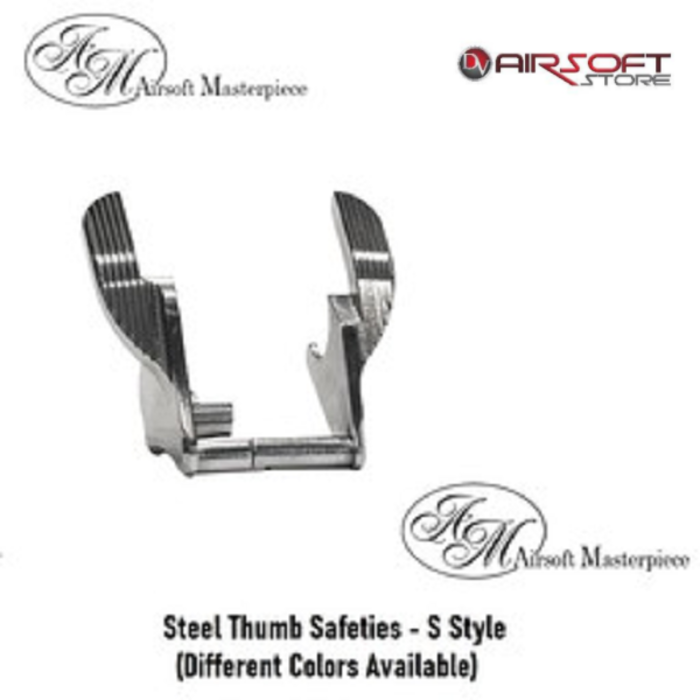 Airsoft Masterpiece Steel Thumb Safeties - S Style