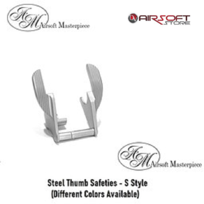 Airsoft Masterpiece Steel Thumb Safeties - S Style