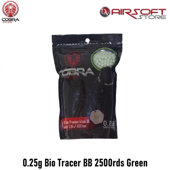 Cobra 0.25g Bio Tracer BB 2500rds Green