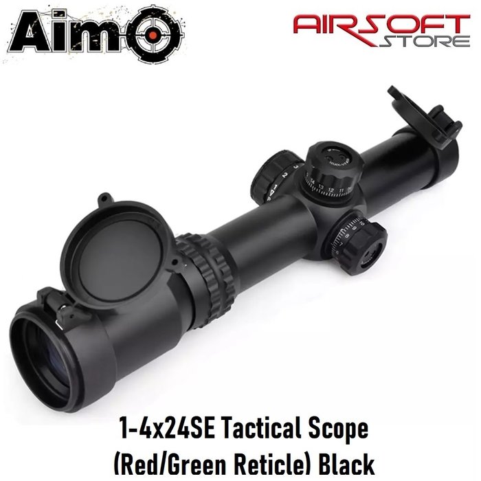 Aim-O 1-4x24SE Tactical Scope(Red/Green Reticle) Black