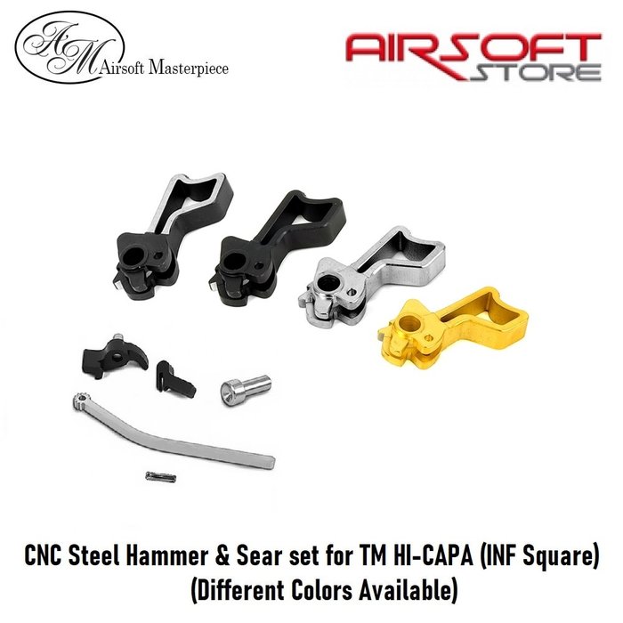 Airsoft Masterpiece CNC Steel Hammer & Sear set for TM HI-CAPA (INF Square)