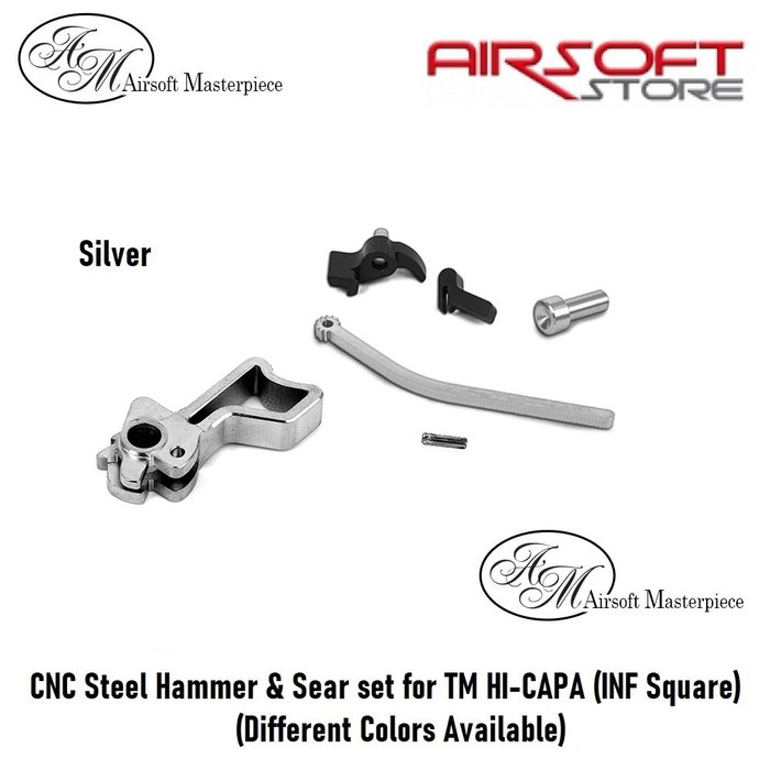 Airsoft Masterpiece CNC Steel Hammer & Sear set for TM HI-CAPA (INF Square)