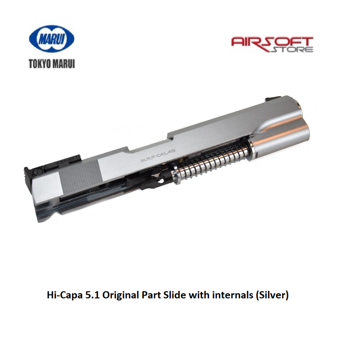 Tokyo Marui Hi-Capa 5.1 Original Part Slide with internals (Silver)
