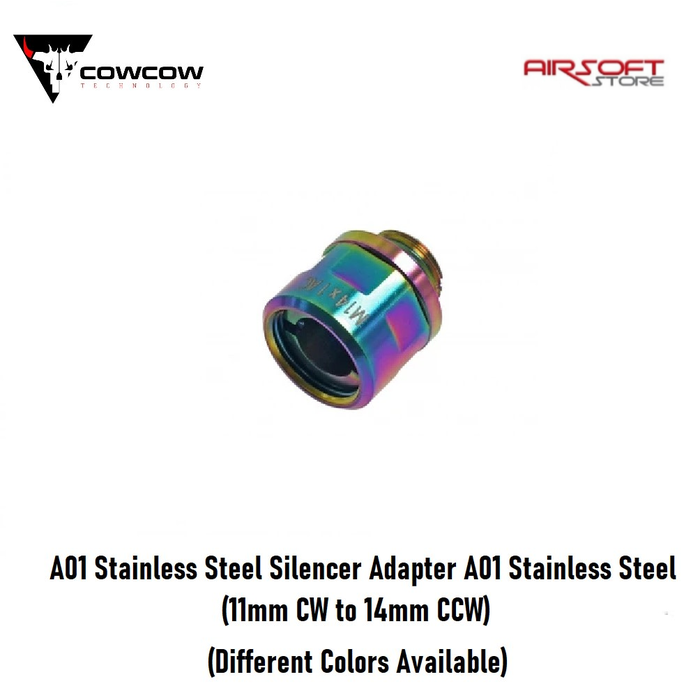 CowCow Technology A01 Stainless Silencer Adapter (11mm CW to 14mm CCW)