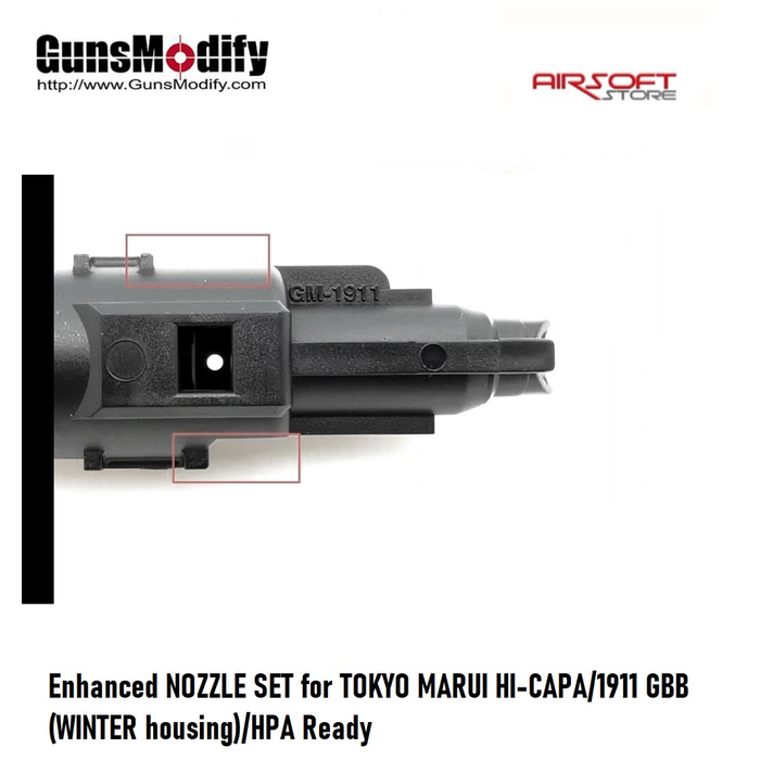 Guns Modify Enhanced NOZZLE SET for TOKYO MARUI HI-CAPA/1911 GBB (WINTER housing)/HPA Ready