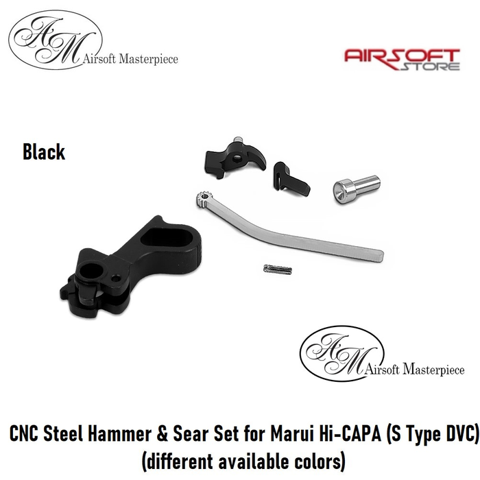 Airsoft Masterpiece CNC Steel Hammer & Sear Set for Marui Hi-CAPA (S Type DVC)