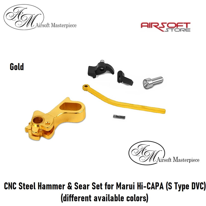 Airsoft Masterpiece CNC Steel Hammer & Sear Set for Marui Hi-CAPA (S Type DVC)
