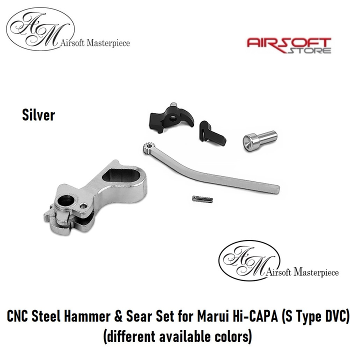 Airsoft Masterpiece CNC Steel Hammer & Sear Set for Marui Hi-CAPA (S Type DVC)