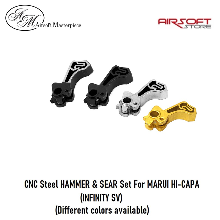 Airsoft Masterpiece CNC Steel HAMMER & SEAR SET For MARUI HI-CAPA (INFINITY SV)