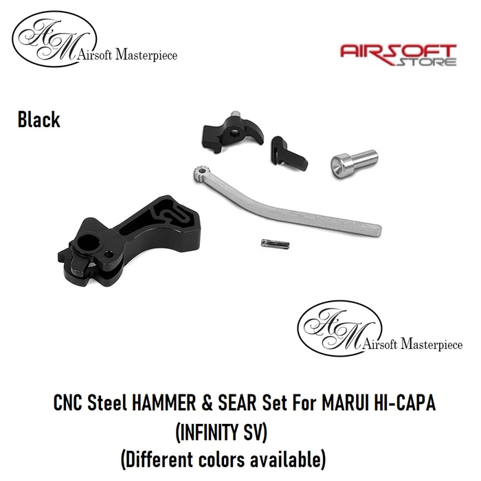 Airsoft Masterpiece CNC Steel HAMMER & SEAR SET For MARUI HI-CAPA (INFINITY SV)