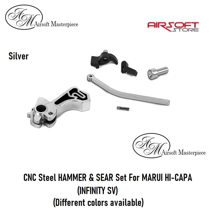Airsoft Masterpiece CNC Steel HAMMER & SEAR SET For MARUI HI-CAPA (INFINITY SV)